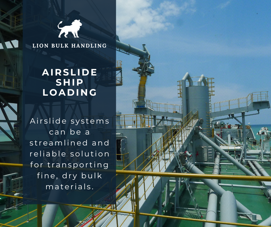 Ship Loading via Airslides: Bulk Material Handling